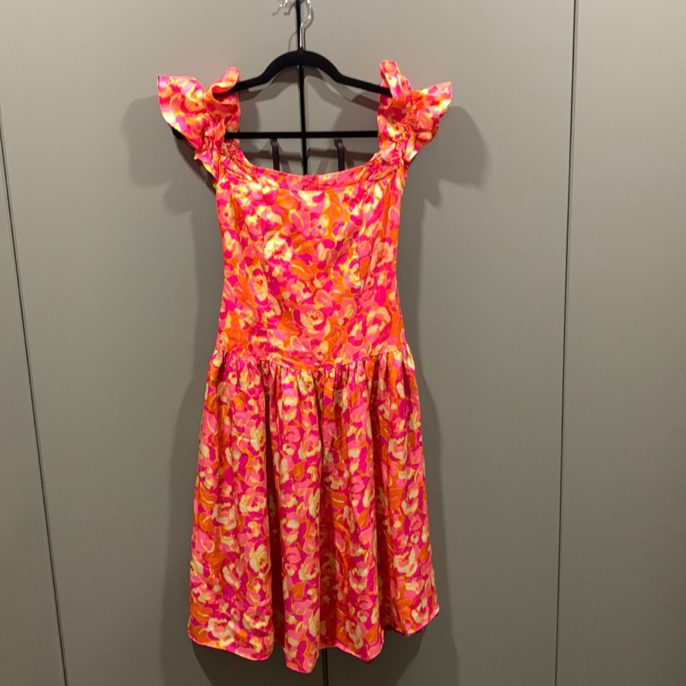 Vintage Princess Boho Dress Off Shoulder Psychedelic Size Small